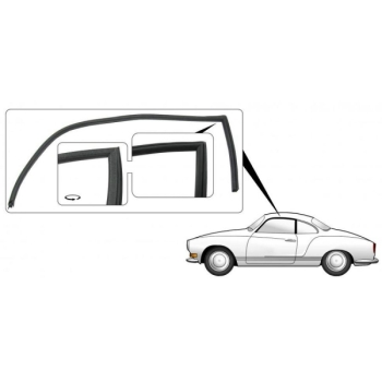 Türscheibendichtung links Stück VW Karmann Ghia 08.71-07.74 vergl. 143845211B